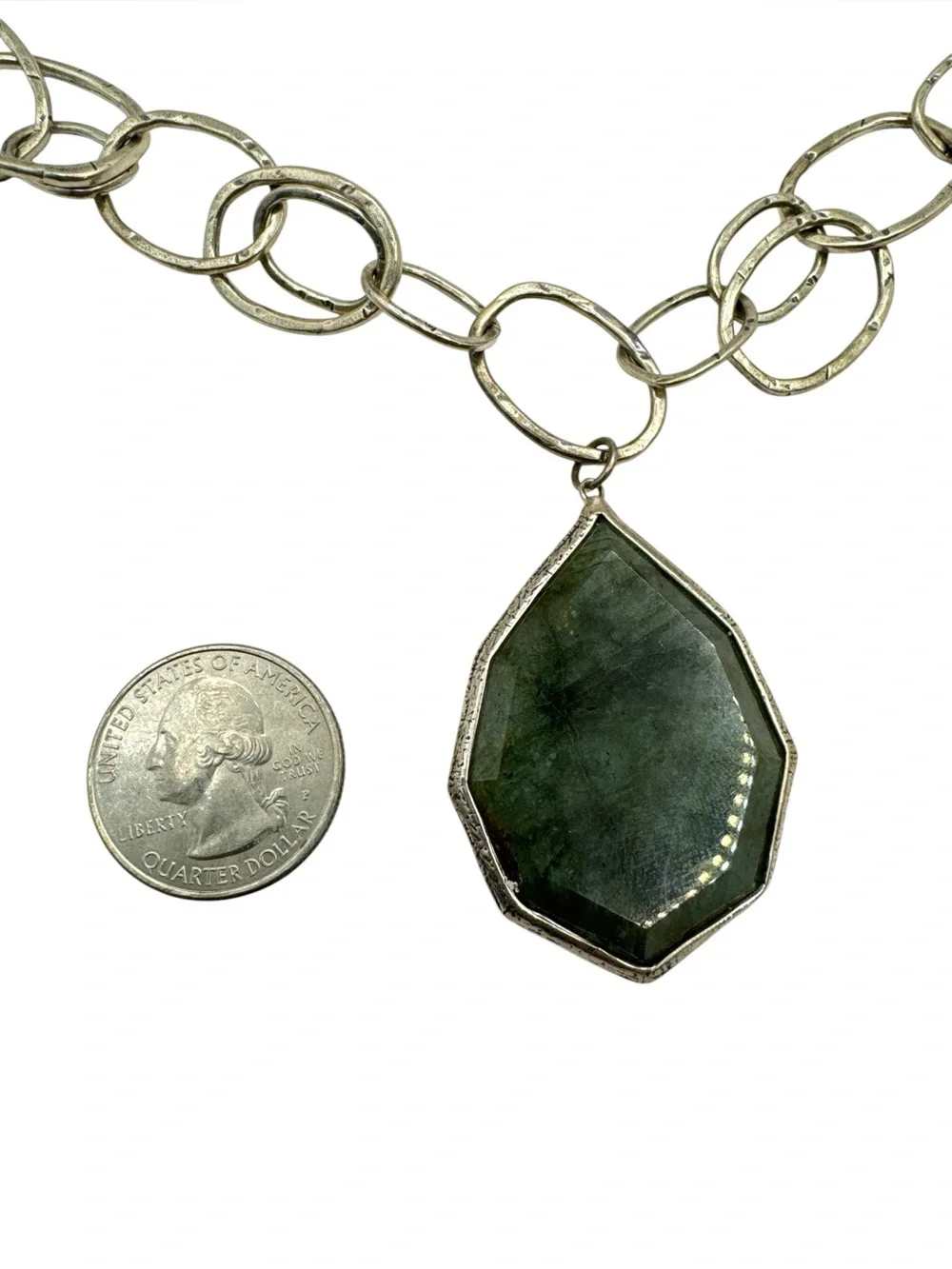 Vintage Silpada Sterling Silver Labradorite Wild Blue Yonder Necklace 24”